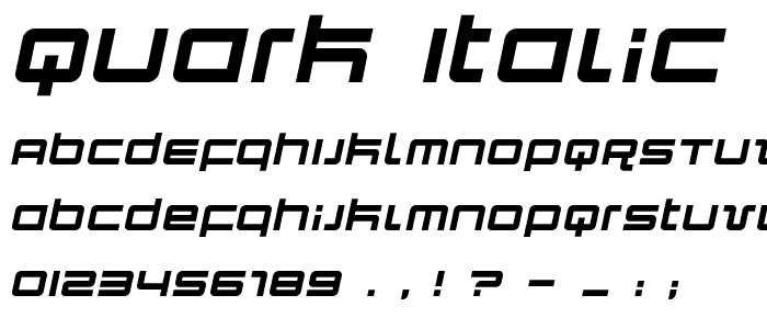 Quark Italic font